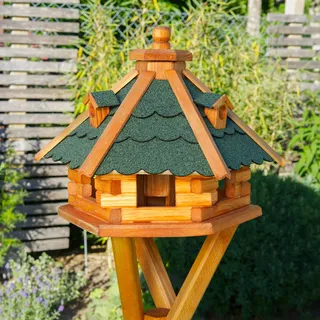Deko-Shop-Hannusch Vogelhaus von Größe L, XL und XXL Futterhaus Futterhäuschen Vogelvilla V18, Vogelfutterhaus aus Holz