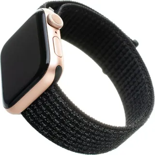 Armband Fixed Nylon Strap für Apple Watch 42/41/40/38 mm, Schwarz