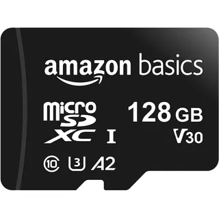 Amazon Basics microSDXC-Speicherkarte mit Adapter in voller Größe, A2, U3,
