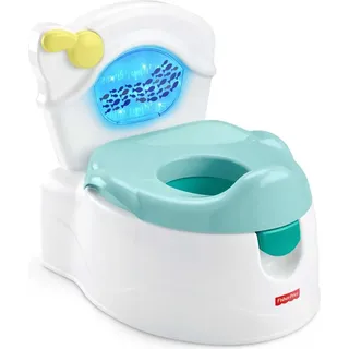 Fisher-Price Meeresrausch Töpfchen Baby Toilette, mit Geräuschen und Lichtern, abnehmbarer Toilettenaufsatz, für Baby und Kleinkinder, GWD37