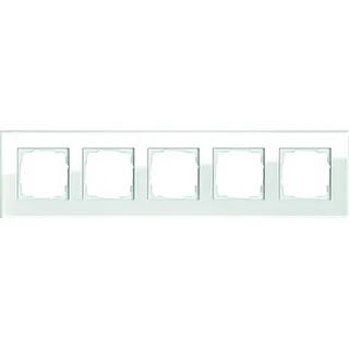 Gira Abdeckrahmen 5f. weissglas 021512