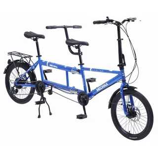 Kcolic 20 Zoll faltbares Tandem Fahrrad, Beach Cruiser Fahrrad für Erwachsene, verstellbares 7-Gang Tandem Fahrrad, Cruiser Fahrrad B,20in