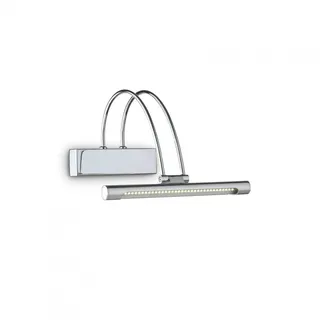 Ideal Lux LED Bilderleuchte / Spiegelleuchte BOW AP36, 26cm, 2.5W 3000K, schwenkbar, mit Schalter, Chrom IDEA-005386