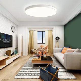 JDONG LED Deckenleuchte 24W Flach Deckenlampe Weiß Moderne Rund Leuchte Modern Natürliches Weiß 4000K, für Küche Balkon Flur Schlafzimmer Keller Ø30CM