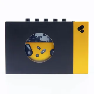 we are rewind Tragbarer Bluetooth Kassettenspieler Amy schwarz/gelb WE-001-BY1