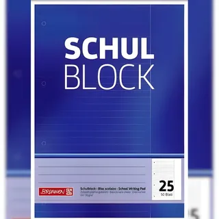 Brunnen Schulblock A4 Lineatur 25