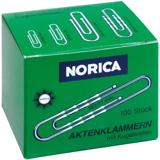 Alco Aktenklammern NORICA silber galvanisiert, 100 Stück