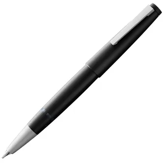 Lamy 2000 black Füller in Strichbreite B | Lamy Füller im robusten Gehäuse aus Polycarbonat – 14 kt. Goldfeder, partiell platiniert