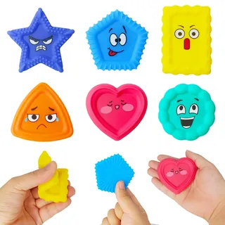 Cuackamily 6 Stück Sensorisches Spielzeug Set für Kinder und Erwachsene, Fidget Sensory Stone, Montessori Spielzeug ab 1 Jahr Kinder Weihnachten Geburtstag Geschenk Autismus Emotional Support Toys