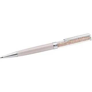 Swarovski Crystalline Kugelschreiber, Rosafarbener, Verchromter Stift mit Edlen Swarovski Kristallen