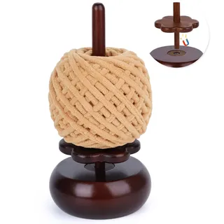 Aeelike Garnhalter Holz, Rotierender Wollabwickler mit Kugellage, Wollhalter Magnetisch Keine Montage Erforderlich Maglev Wollknäuelhalter zum Häkel und Stricken für Strickliebhaber
