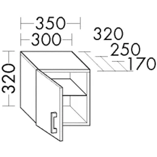 Burgbad Hängeschrank Sys30 PG4 Sana 320x350x170 Schilf Ultramatt, HF3542RF5768 HF3542RF5768