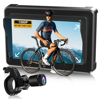 PARKVISION Fahrrad-Rückfahrkamera 4,3" 1080P Akku | 8000mAh Akku 8-9h, 120°/100°/80°/60° einstellbar, Nachtsicht, werkzeugfrei, Lenker 16-38mm, für E-Bike City Mountain Fahrrad