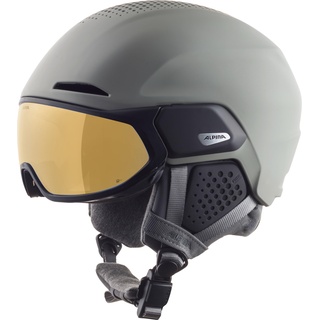 Skihelm Moon-Grey matt (Gold Mirror), 51-55 cm