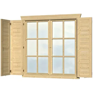 Fensterladen SKANHOLZ, beige (natur), Massivholz, Fensterläden