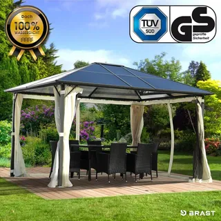 Brast Alu-Pavillon Summerdream 4 x 3 m beige