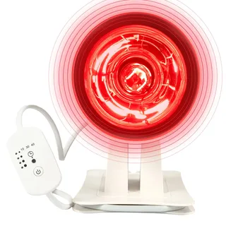 Youyijia Rotlichtlampe 150Watt Infrarotlampe Infrarot Wärmelampe mit Timer & Dimmer für entspannende Wärme, Lockerung & allgemeines Wohlbefinden Die Rotlicht Infrarotlampe perfekt für Zuhause