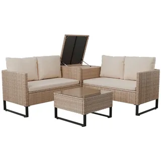 Juskys Santorini Loungeset creme/sand