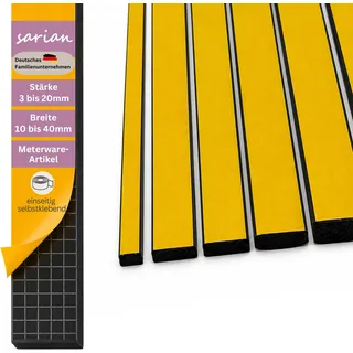 sarian Moosgummidichtung Moosgummiprofil EPDM selbstklebend 16 Grössen Rechteckig Gummidichtung Moosgummi Türdichtung Schaumstoff Dichtung (30mm x 8mm)
