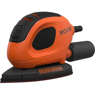 Black & Decker Black + Decker Dreieckschleifer Dreieckschleifer Mouse 55 Watt, Schleifplatte 133x95mm, Staubsaugerad., (1 tlg)