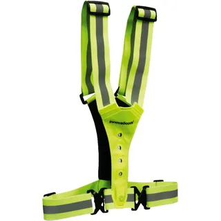 InnovaGoods - LED-Sportgurt für Nachtaktivitäten, Reflektierend, Sicherheitslicht mit 3 Modi, Flexibel, Unisex, Gelb, Einheitsgröße, Polyester