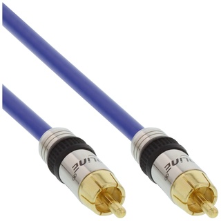 InLine Audiokabel PREMIUM vergoldete Stecker 1x Cinch-Stecker/Stecker 1,0m (89401P)