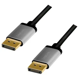 Logilink DisplayPort-Kabel 3 m Schwarz/Grau