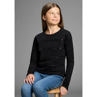 Bruno Banani Langarmshirt in schwarz | Gr.: 140/146