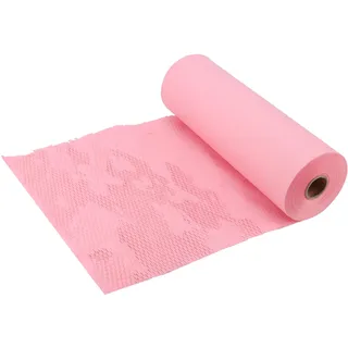 MOUYAT Pink Honeycomb Packing Paper, 30cm x 100m Bubble Cushioning Wrap Rolle, Kraft Packaging Paper for Breakables, Moving House, Shipping