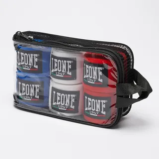 Leone 1947 Boxbandagen Multipack, Pack x 3-AB705P Unisex – Erwachsene, Rot-Weiß-Blau, 350 cm