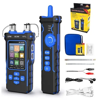 NOYAFA NF-8508 Netzwerkkabeltester mit Optischem Leistungsmesser, Ethernet Kabeltester, RJ45/RJ11 Port Tester, VFL PoE QC Test Kabelprüfer NCV Längentest, Wire Mapping für CAT5/CAT6 Kabel (NF-8508)