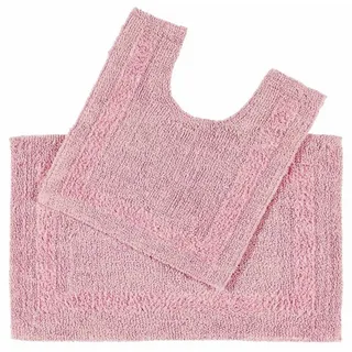 Homescapes 2-tlg. Badgarnitur rosa, Aus 100% Baumwolle & Homescapes