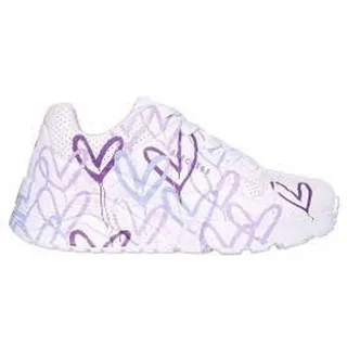 White Synthetic / Light Purple Trim 28