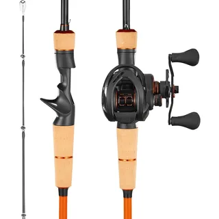 Vevor Angelrute und Angelrolle Baitcasting 2 m 1 St.