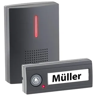 CASAcontrol Funk-Türklingel Licht- & Ton-Signal 100 m Schwarz