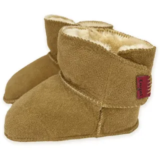 Reissner Lammfelle Engel Babyschuhe aus Lammfell Modell Lyon mit Klettverschluss (1-Klett) - 16/17 EU