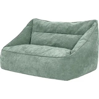 I.C.O.N. icon Sitzsack Sofa Chenille Cecilia, Salbeigrün, Sitzsack Erwachsene, mit Füllung, für Das Wohnzimmer,Riesensitzsack XXL Flauschig - Hergestellt i... - Grün