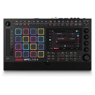 Akai Professional MPC Live III - Eigenständiges, tragbares Musikproduktions‐Center mit MPCe‐Pads, Sequencer, Touchscreen, Mikrofon, Stereo Lautsprechern, Audio Interface, WLAN, Bluetooth, Akku