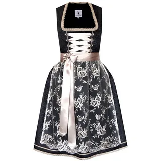 Alpenmärchen Dirndl Dirndl Larissa in schwarz und creme - ALM664 42