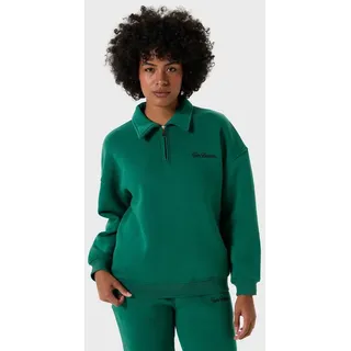 Tom Barron Freizeitanzug Oversize Half Zipper Relaxed Tracksuit in grün | Gr.: M