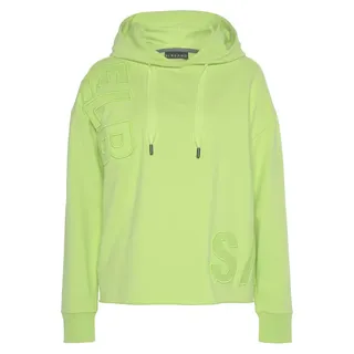 ELBSAND Kapuzensweatshirt mit Logostickerei Limone L