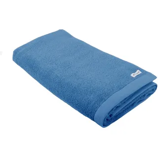 Saunatuch, 80x200 cm, 100% Baumwolle/ Frottier, mit zwei Aufhängern und Label mit Logo, COLOR BATH TOWEL Blau (Cool Blue)