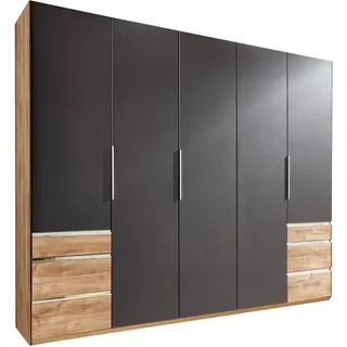 Level 250 x 216 x 58 cm Plankeneiche Nachbildung/graphit mit Schubladen