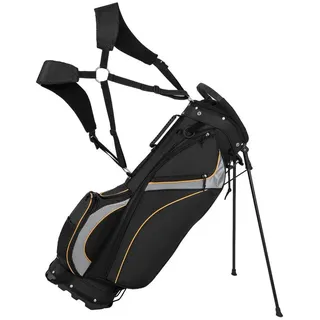 COSTWAY Golftrolley + Golfbag Golfbag, für Max. 7 Schläger, Nylon schwarz schwarz