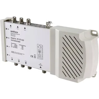 Renkforce RF-STS-360 SAT Multischalter Eingänge (Multischalter): 5 (4 SAT/1 terrestrisch) Teilnehmer-Anzahl: 6 Quad-LNB-tauglich