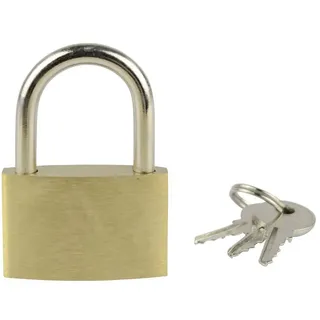 Brüder Mannesmann Werkzeuge Brüder Mannesmann M 413-35 Vorhängeschloss 32 mm verschieden schließend Goldgelb Schlüsselschloss