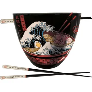 Pyramid Vincent Trinidad (Great Wave Ramen Bowl and Chopsticks Set