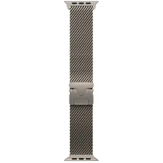 Apple Watch Ultra Milanaise Armband 49 mm Titan Natur M