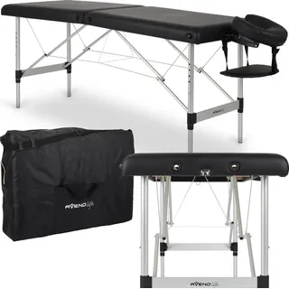 Habys Nina 2 Zonen Massageliege Klappbar Aluminium Schwarz