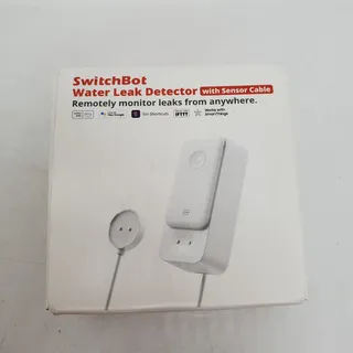 SwitchBot Wassermelder WLAN, mit 1m Sensorkabel 100dB Alarm, App- & E-Mail-Warnung, IP67 wasserdicht, kein Hub erforderlich, erkennt Lecks/Tropfen/Wasserstand, 2,4GHz